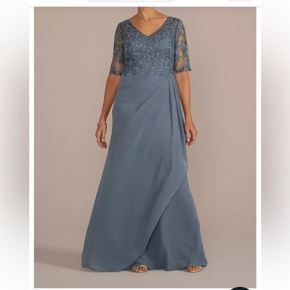 Chiffon and Lace Empire Waist Gown